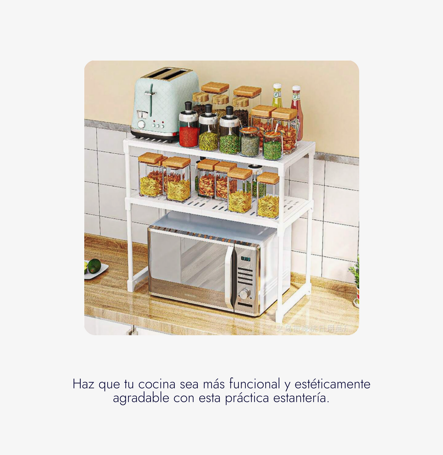 Estanteria extensible para microondas