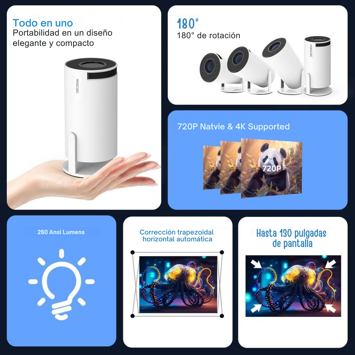 Proyector portátil ultra HD