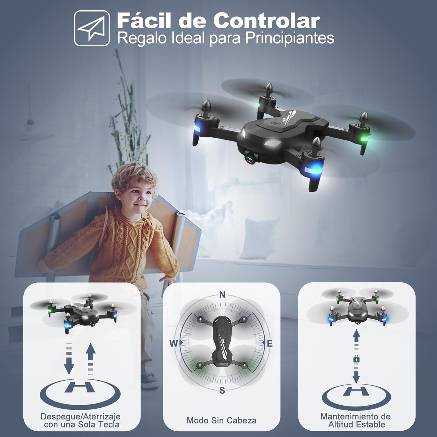 SkyFold Pro 4K – Dron de Doble Cámara - Pequeño y completo ✈️