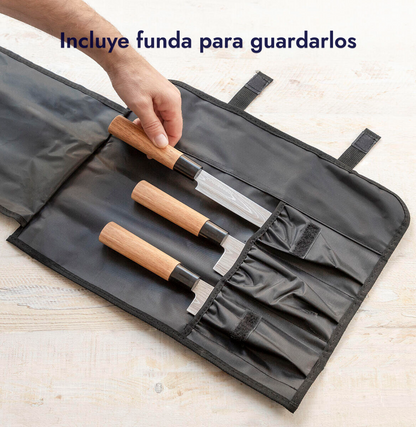 Set de Cuchillos Profesionales con Funda