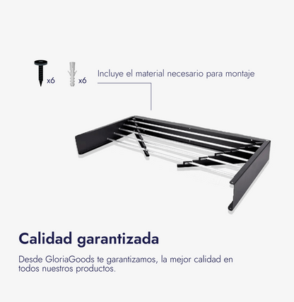 GloriaDry™ – Tendedero Plegable de Pared - Capacidad de 30kg ✨