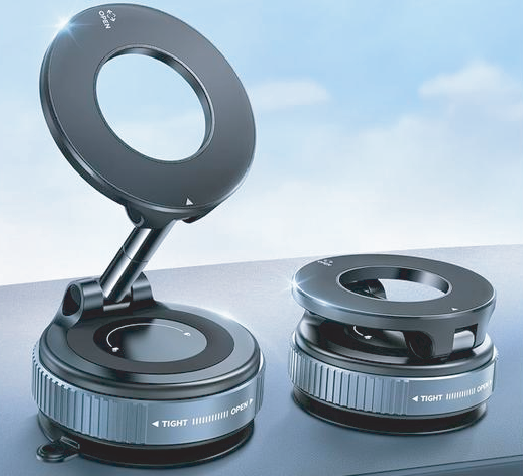 Soporte Magnético con Succión al Vacío 🚙