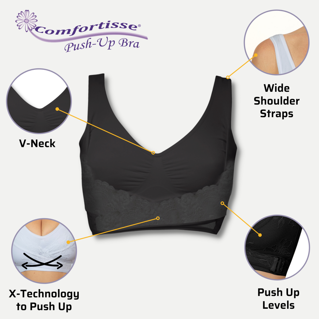 Sujetador Push Up Set de 3 | GloriaGoods
